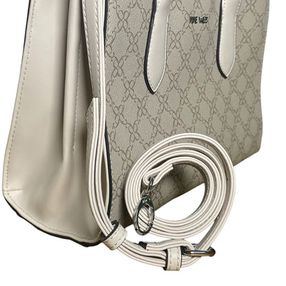 BOLSA NINE WEST GRIS CON BLANCO